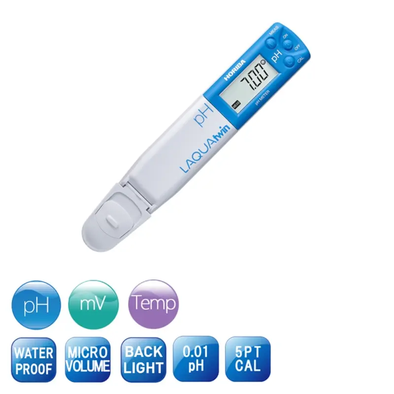 HORIBA LAQUAtwin pH-33 Cep Tipi pH Metre 5 Noktalı Kalibrasyon Sıcaklık Göstergeli IP67