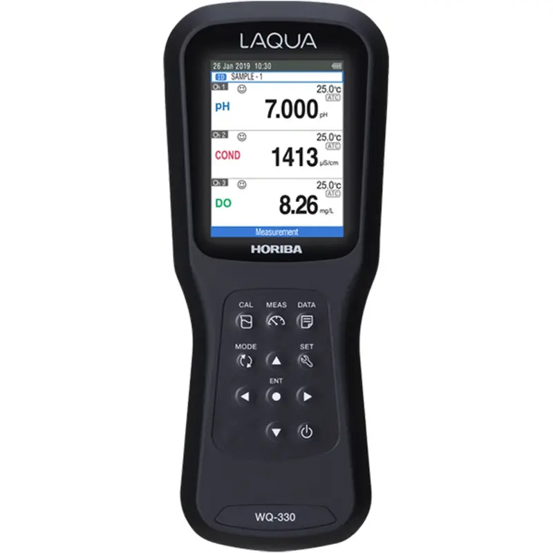 HORIBA LAQUA WQ330 Portatif pH İyon ve ORP/Redoks Ölçer 3 Kanallı IP67
