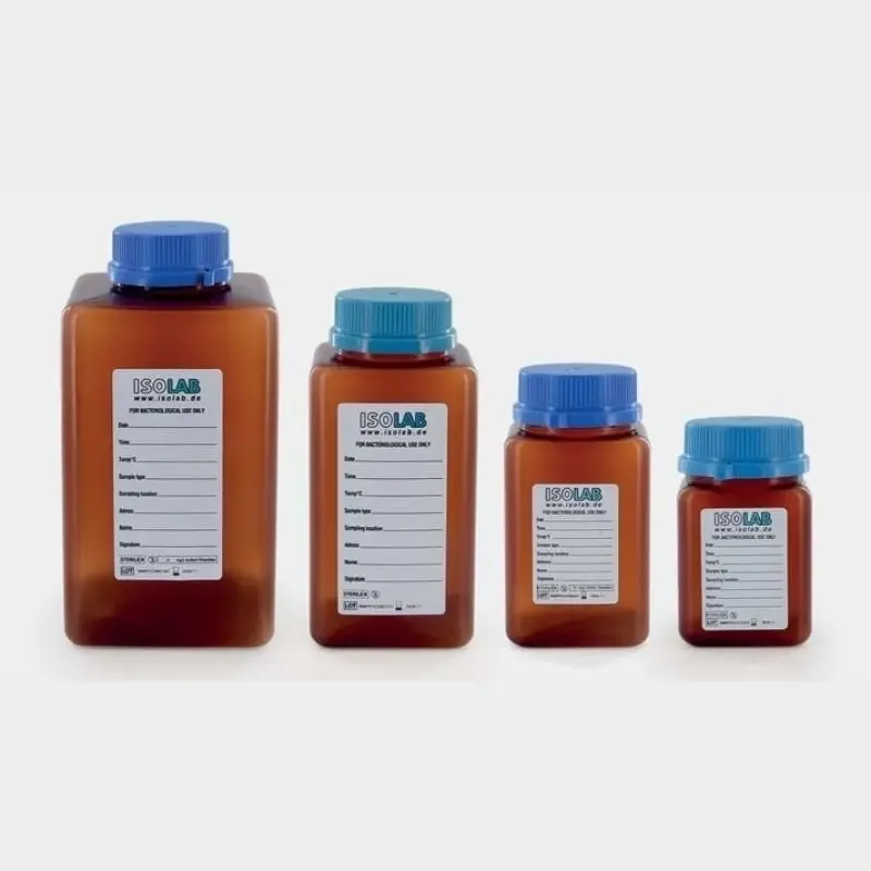 İSOLAB sise su numune PP sodiumtiyosülfatsız amber steril R 1000 ml