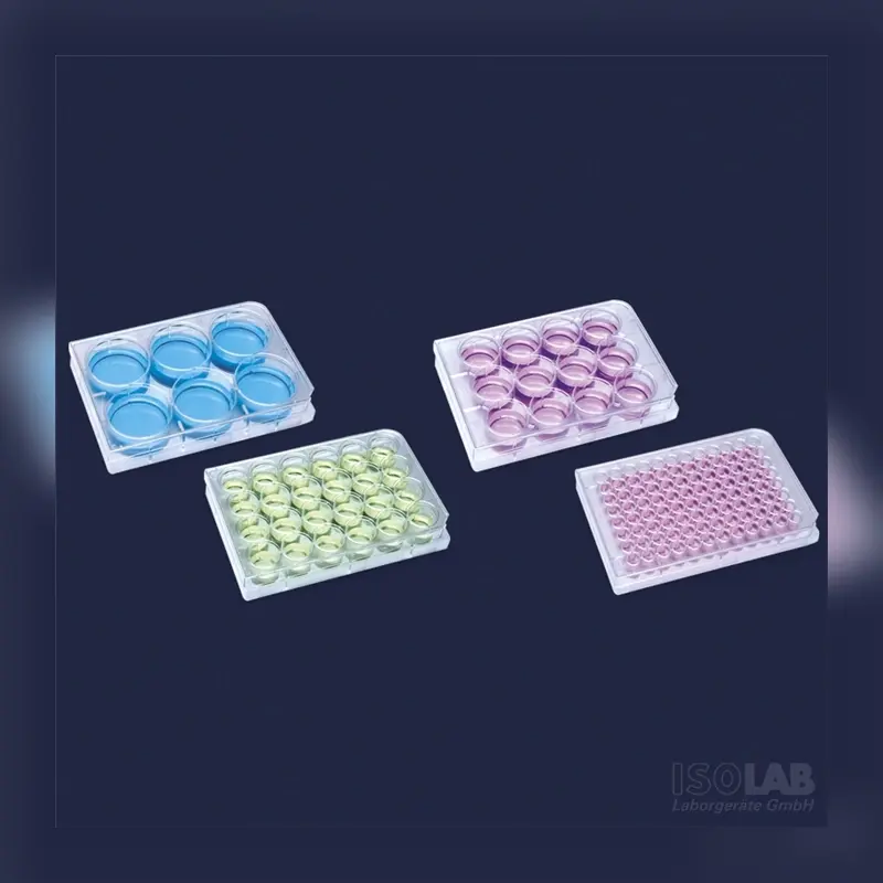 İSOLAB plak hücre kültürü düz kuyulu 2 ml