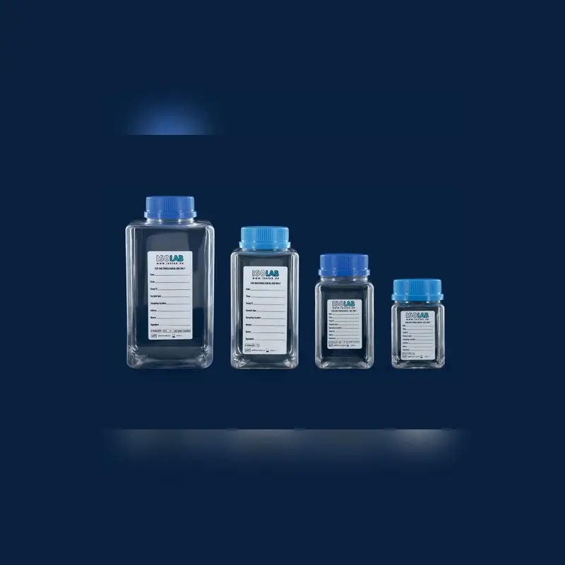 İSOLAB sise su numune PET sodiumtiyosülfatsız şeffaf steril R 125 ml