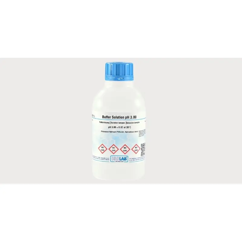 İSOLAB – Buffer Solution Ph 3.00 ± 0.02 At 20°C (Potassium Hydrogen Phthalate, Hydrochloric Acid) – 1 L