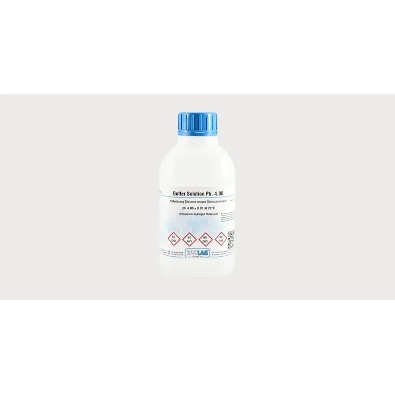 İSOLAB – Buffer Solution Ph 4.00 ± 0.01 At 20°C (Potassium Hydrogen Phthalate) – 1 L