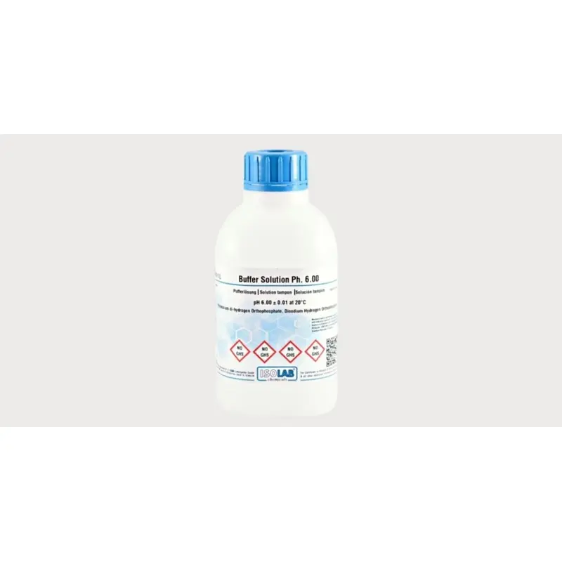 İSOLAB – Buffer Solution Ph 6.00 ± 0.01 At 20°C (Potassium Dı-Hydrogen Orthophosphate, Dısodium Hydrogen Orthophosphate) – 1 L