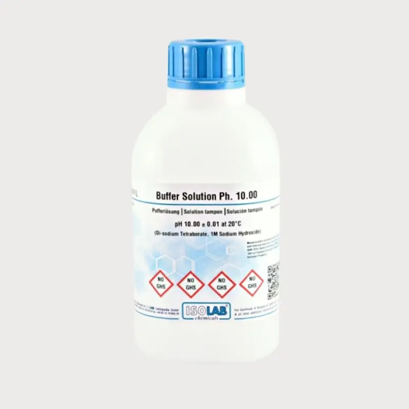 İSOLAB – Buffer Solution Ph 10.00 ± 0.01 At 20°C (Dı-Sodium Tetraborate, 1M Sodium Hydroxıde) – 1 L