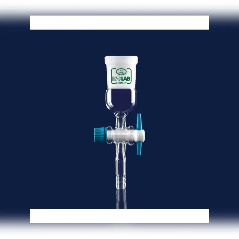 İSOLAB adaptör düz musluklu çap 8 mm dişi şilif : NS 14/23