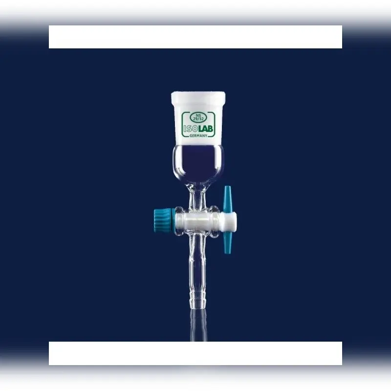 İSOLAB adaptör düz musluklu çap 10 mm dişi şilif : NS 29/32
