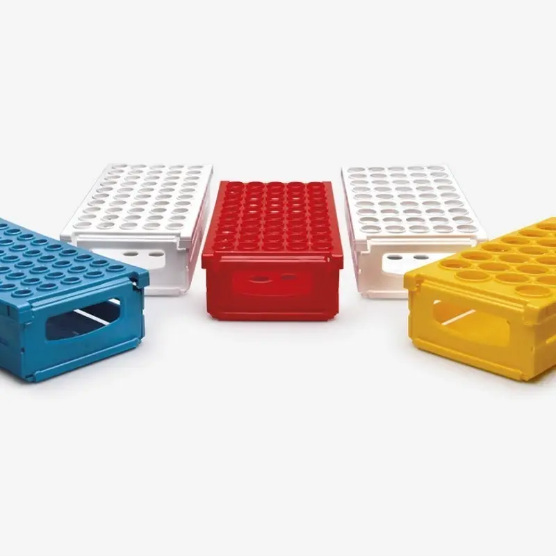 İsolab Katlanabilir Tüp Standı 45 Delik 20 mm Tüpler İçin Beyaz 1 Adet