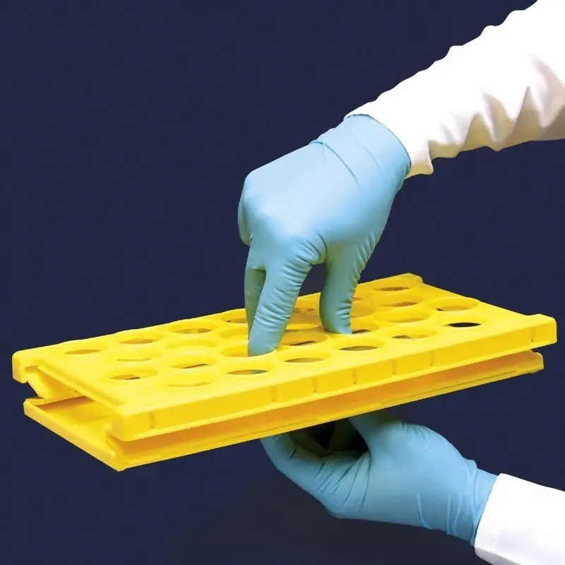 İsolab Katlanabilir Tüp Standı 50 Delik 16 mm Tüpler İçin Turuncu 1 Adet