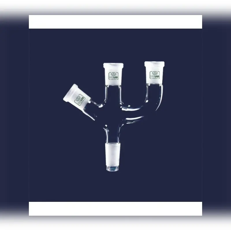 İSOLAB adaptör 3 boyunlu açılı ve paralel dişi şilif : NS 19/26 erkek şilif : NS 19/26 açılı ve paralel dişi şilif : NS 19/26