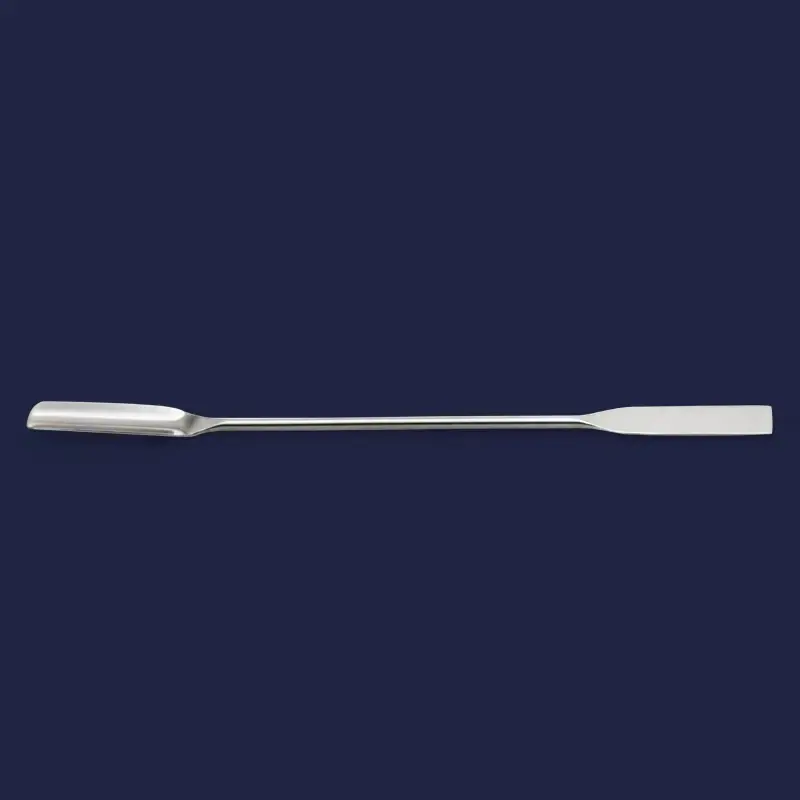 İSOLAB spatül paslanmaz çelik düz oluklu 180 mm