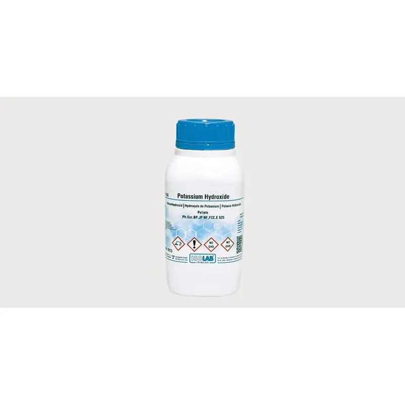 İSOLAB – Potassium Hydroxıde ≥ 85%, Pellets Ph.Eur,Bp,Jp Nf,Fcc,E 525 – 1 kg