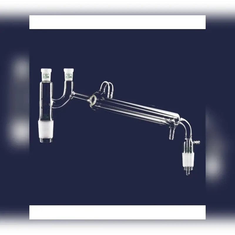İSOLAB distilasyon bağlantıları kondenserli & Claisen başlıklı vakum adaptörlü erkek şilif(ler) : NS 29/32 kondenser uzunluğu 250 mm